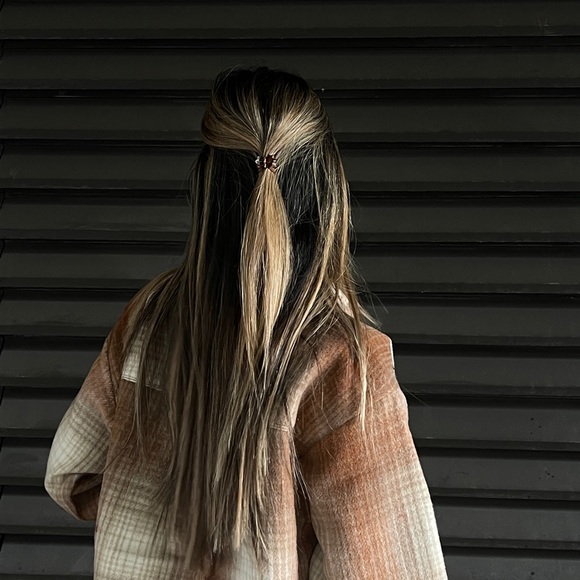 CUTS Women Plaid Orange Shirt Jacket (shacket) BNWT - Picture 3 of 6